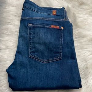 Blue skinny jeans